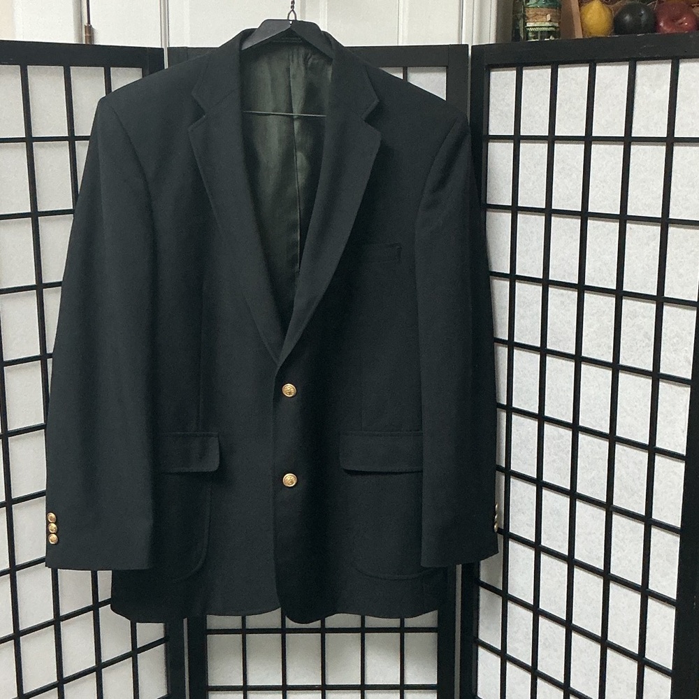 David Taylor Black Blazer with Gold-Tone Buttons worn once
